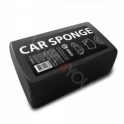 Губка автомобильная прямоугольная черная GRASS 190х110х55 мм( индивид. упак.)